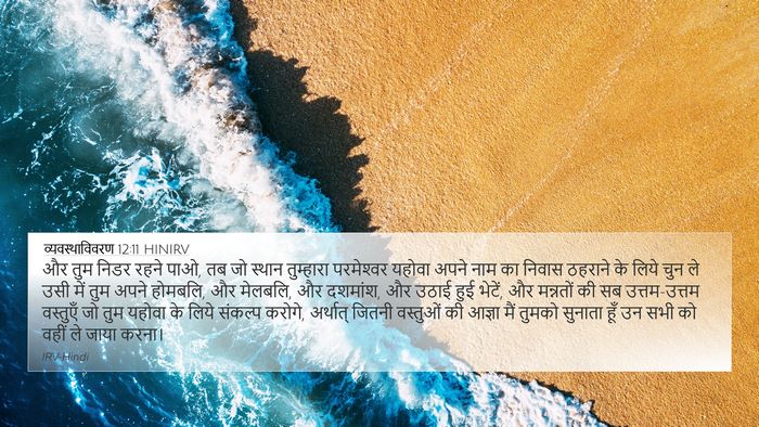 व्यवस्थाविवरण 12:11 HINIRV Bible Verse Image