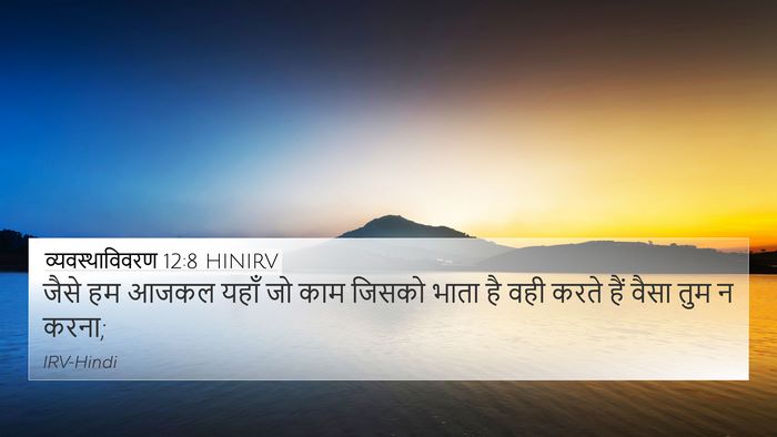 व्यवस्थाविवरण 12:8 HINIRV Bible Verse Image