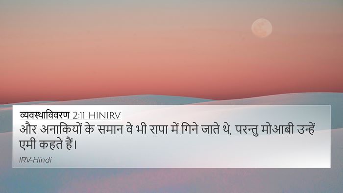 व्यवस्थाविवरण 2:11 HINIRV Bible Verse Image
