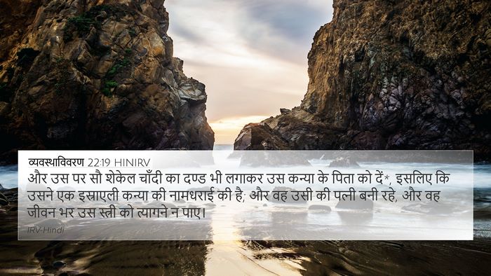 व्यवस्थाविवरण 22:19 HINIRV Bible Verse Image