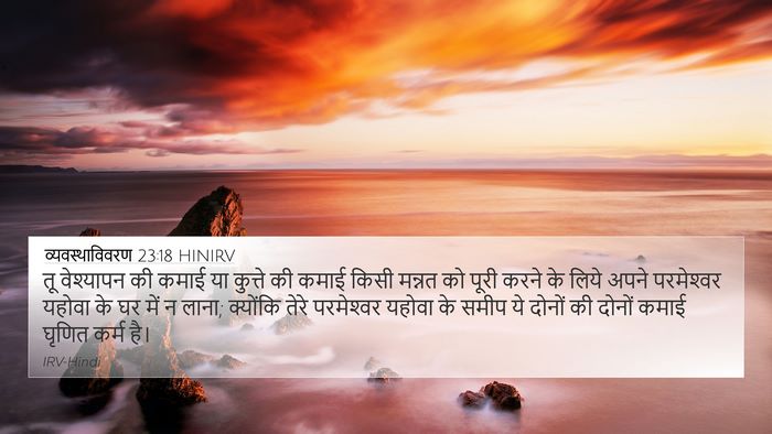 व्यवस्थाविवरण 23:18 HINIRV Bible Verse Image