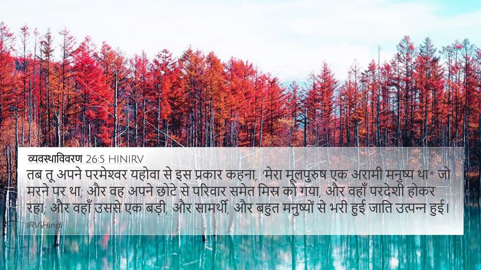 व्यवस्थाविवरण 26:5 HINIRV 4K Wallpaper - तब तू अपने - 4K Wallpaper Bible Verse