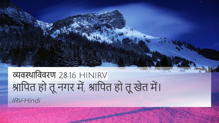 व्यवस्थाविवरण 28:16 HINIRV 4K Wallpaper - श्रापित हो तू नगर - 4K Wallpaper Bible Verse