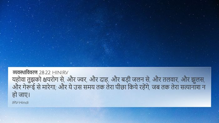 व्यवस्थाविवरण 28:22 HINIRV Bible Verse Image