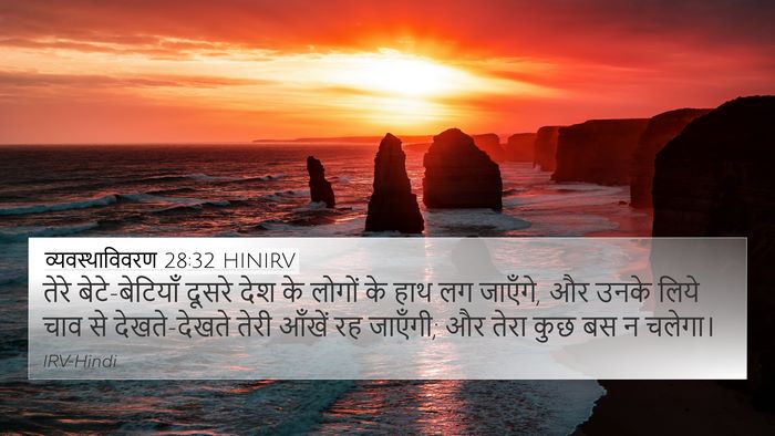 व्यवस्थाविवरण 28:32 HINIRV Bible Verse Image
