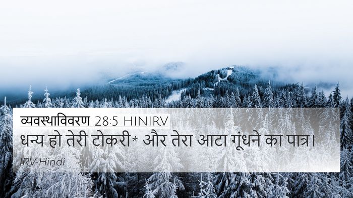 व्यवस्थाविवरण 28:5 HINIRV 4K Wallpaper - धन्य हो तेरी टोकरी* - 4K Wallpaper Bible Verse