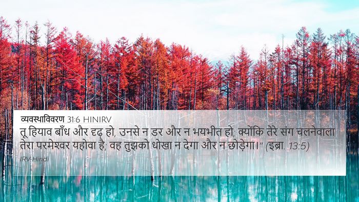 व्यवस्थाविवरण 31:6 HINIRV Bible Verse Image