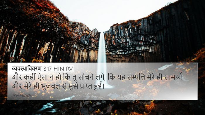 व्यवस्थाविवरण 8:17 HINIRV Bible Verse Image