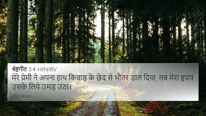 श्रेष्ठगीत 5:4 HINIRV 4K Wallpaper - मेरे प्रेमी ने - 4K Wallpaper Bible Verse