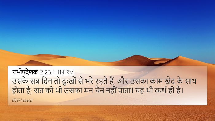 सभोपदेशक 2:23 HINIRV Bible Verse Image