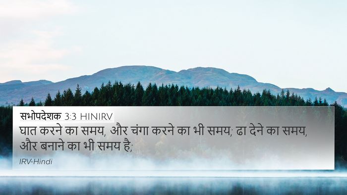 सभोपदेशक 3:3 HINIRV 4K Wallpaper - घात करने का समय, और - 4K Wallpaper Bible Verse