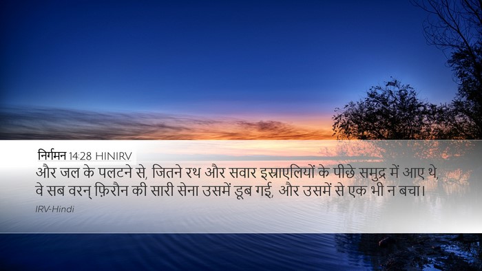 निर्गमन 14:28 HINIRV Desktop Wallpaper - और जल के पलटने से,