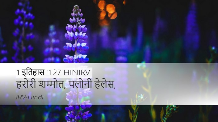 1 इतिहास 11:27 HINIRV Bible Verse Image