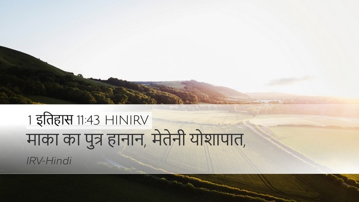 1 इतिहास 11:43 HINIRV Desktop Wallpaper - माका का पुत्र - Desktop Bible Verse Wallpaper