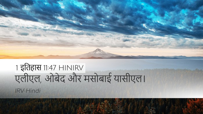 1 इतिहास 11:47 HINIRV Desktop Wallpaper - एलीएल, ओबेद और - Desktop Bible Verse Wallpaper