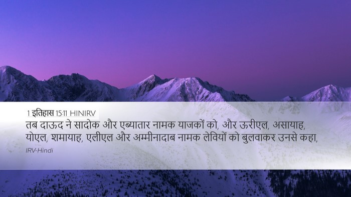 1 इतिहास 15:11 HINIRV Bible Verse Image