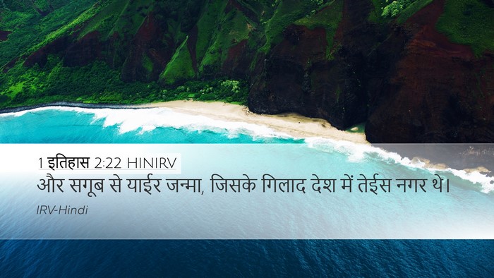 1 इतिहास 2:22 HINIRV Desktop Wallpaper - और सगूब से याईर - Desktop Bible Verse Wallpaper