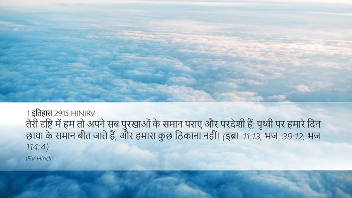 1 इतिहास 29:15 HINIRV Bible Verse Image