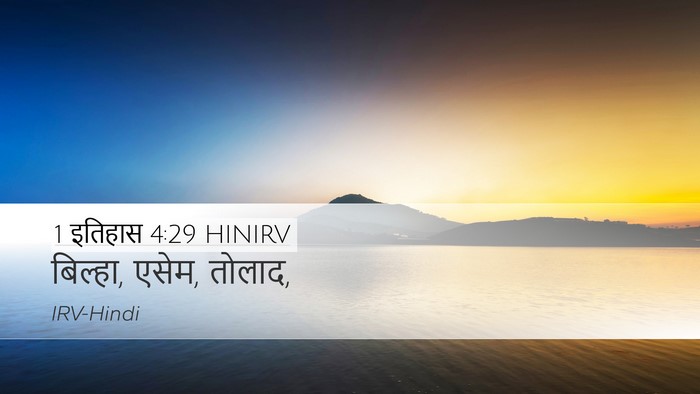 1 इतिहास 4:29 HINIRV Bible Verse Image