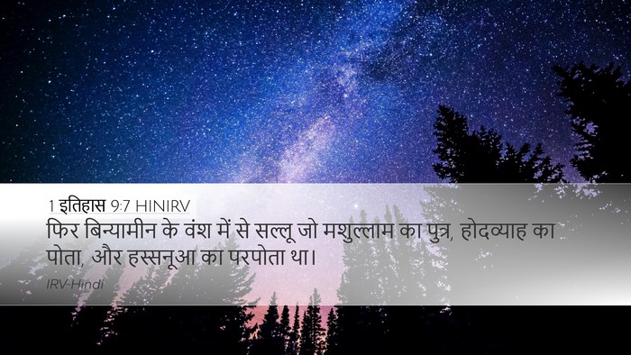 1 इतिहास 9:7 HINIRV Bible Verse Image
