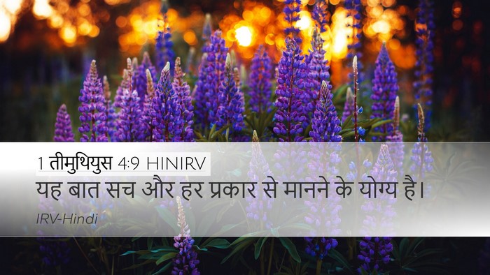 1 तीमुथियुस 4:9 HINIRV Desktop Wallpaper - यह बात सच और हर - Desktop Bible Verse Wallpaper