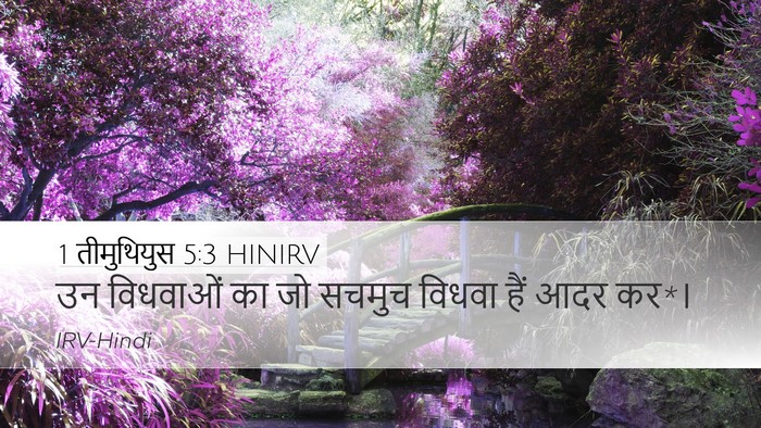 1 तीमुथियुस 5:3 HINIRV Bible Verse Image