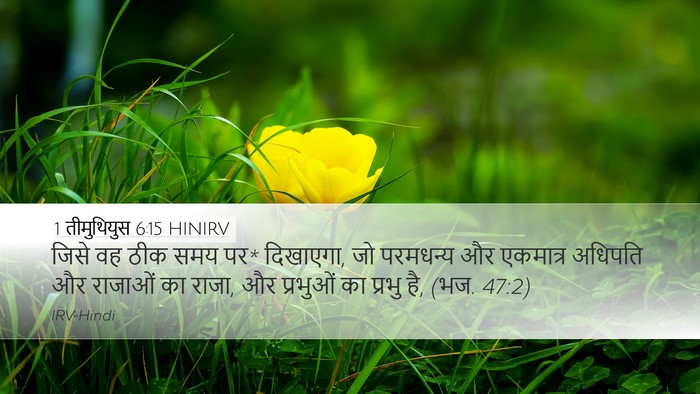 1 तीमुथियुस 6:15 HINIRV Bible Verse Image