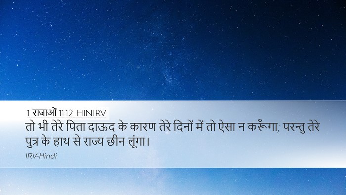 1 राजाओं 11:12 HINIRV Bible Verse Image