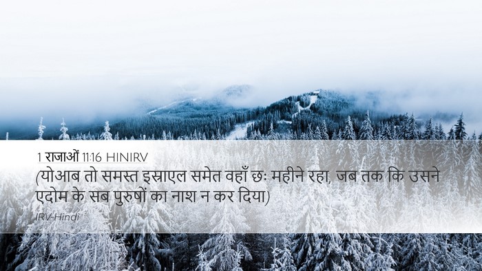 1 राजाओं 11:16 HINIRV Desktop Wallpaper - (योआब तो समस्त - Desktop Bible Verse Wallpaper