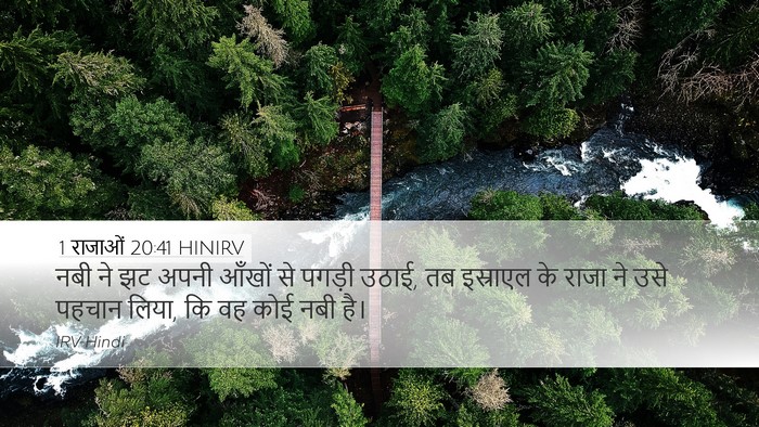 1 राजाओं 20:41 HINIRV Desktop Wallpaper - नबी ने झट अपनी - Desktop Bible Verse Wallpaper
