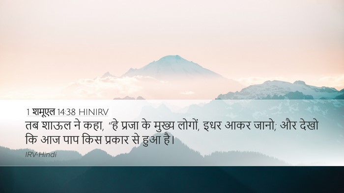 1 शमूएल 14:38 HINIRV Bible Verse Image