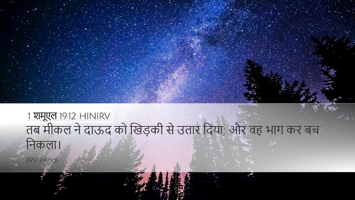 1 शमूएल 19:12 HINIRV Bible Verse Image