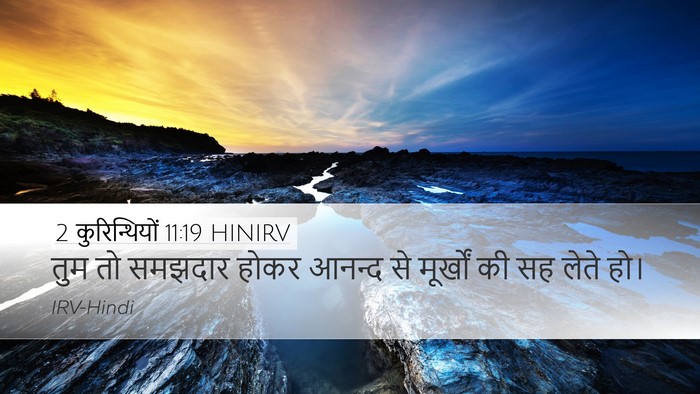 2 कुरिन्थियों 11:19 HINIRV Bible Verse Image