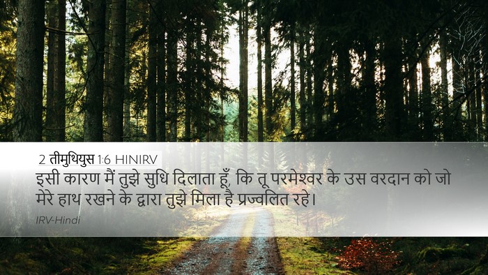 2 तीमुथियुस 1:6 HINIRV Bible Verse Image