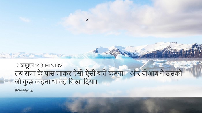 2 शमूएल 14:3 HINIRV Desktop Wallpaper - तब राजा के पास जाकर - Desktop Bible Verse Wallpaper
