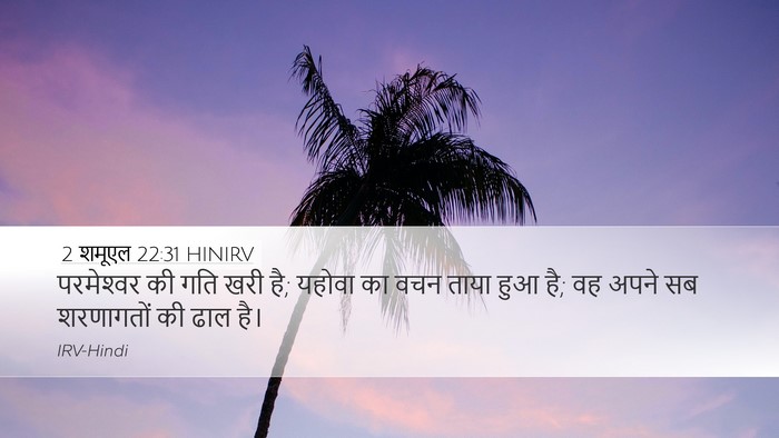 2 शमूएल 22:31 HINIRV Bible Verse Image