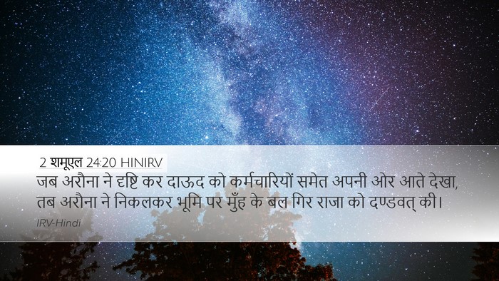 2 शमूएल 24:20 HINIRV Desktop Wallpaper - जब अरौना ने दृष्टि - Desktop Bible Verse Wallpaper