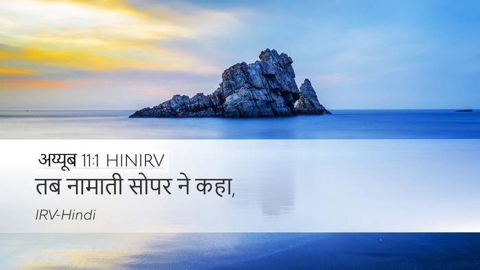 अय्यूब 11:1 HINIRV Bible Verse Image