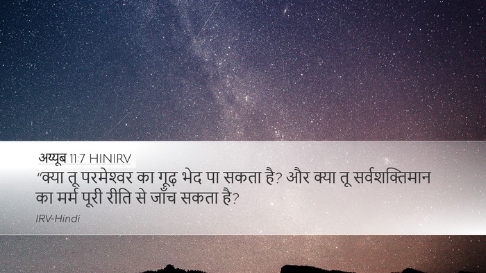 अय्यूब 11:7 HINIRV Bible Verse Image