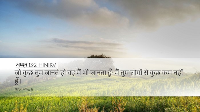 अय्यूब 13:2 HINIRV Bible Verse Image