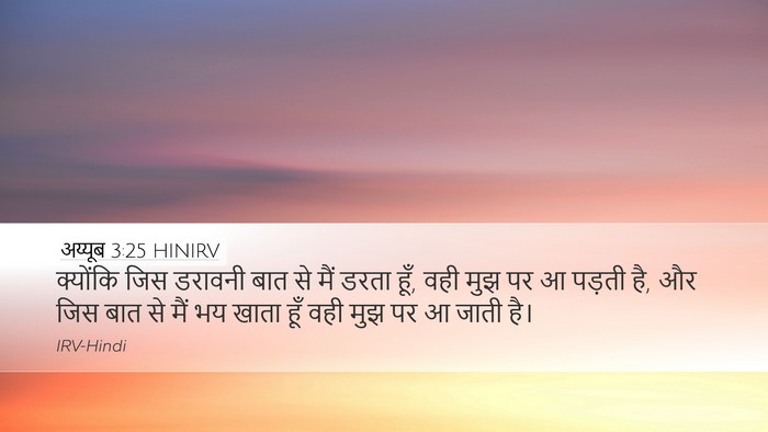 अय्यूब 3:25 HINIRV Bible Verse Image
