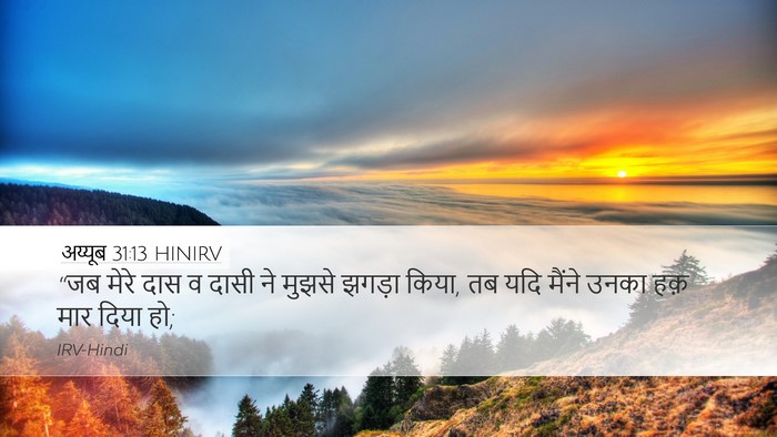 अय्यूब 31:13 HINIRV Bible Verse Image