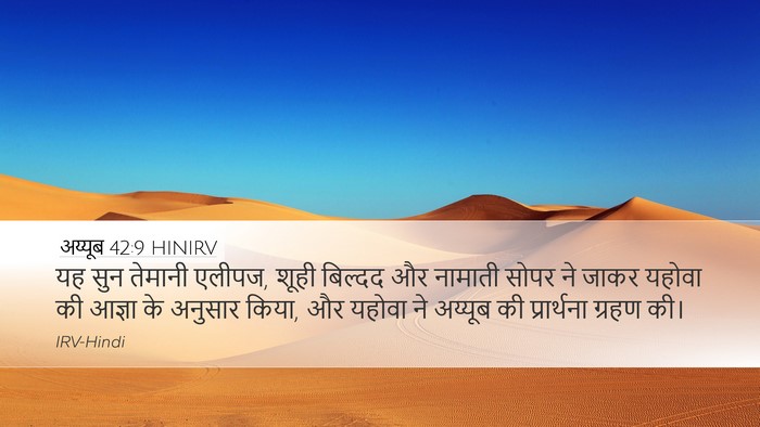 अय्यूब 42:9 HINIRV Desktop Wallpaper - यह सुन तेमानी - Desktop Bible Verse Wallpaper