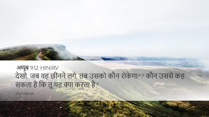 अय्यूब 9:12 HINIRV Bible Verse Image