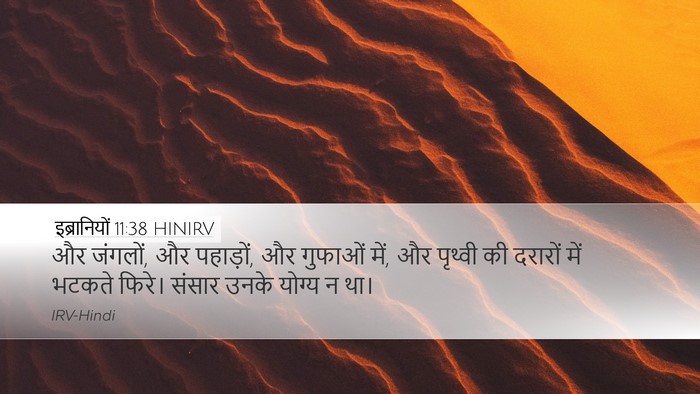 इब्रानियों 11:38 HINIRV Bible Verse Image