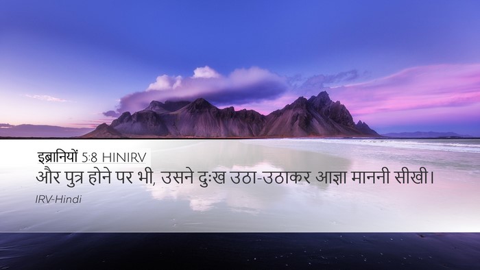 इब्रानियों 5:8 HINIRV Bible Verse Image