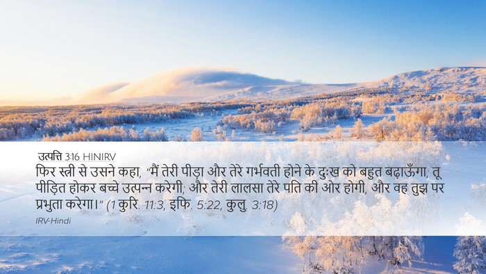 उत्पत्ति 3:16 HINIRV Bible Verse Image