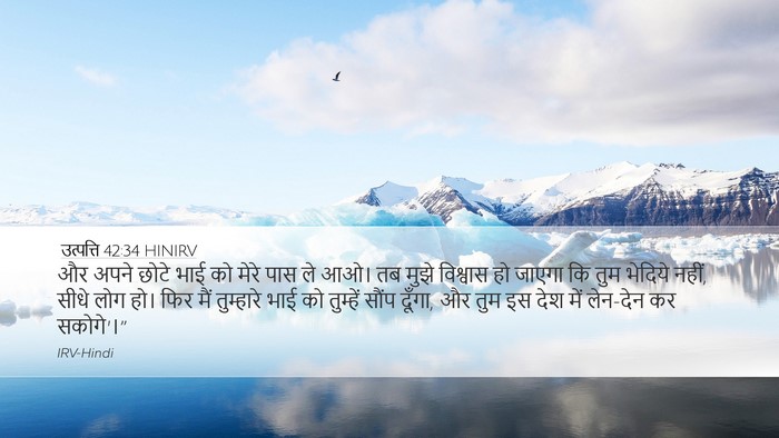 उत्पत्ति 42:34 HINIRV Bible Verse Image