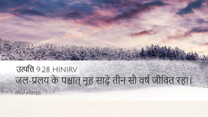 उत्पत्ति 9:28 HINIRV Desktop Wallpaper - जल-प्रलय के - Desktop Bible Verse Wallpaper