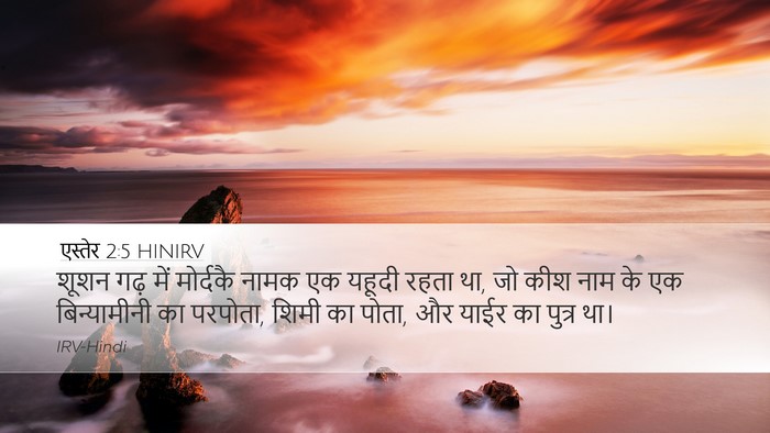 एस्तेर 2:5 HINIRV Desktop Wallpaper - शूशन गढ़ में - Desktop Bible Verse Wallpaper